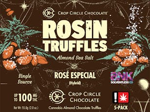 Crop Circle 5 Pack Hybrid Almond Sea Salt Chocolate Truffles 100mg