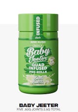 Jeeter Rosin Diamond Infused Pre-Roll Pack Kiwi Kush Indica - 0.5g x 5pk