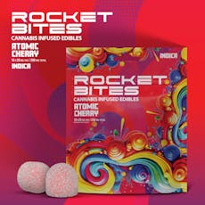 ROCKET | ROCKET BITES ATOMIC CHERRY | INDICA | GUMMIES | 200MG | REC