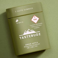 Taste Budz Gummiez - Green Apple 50mg THC : 100mg CBD : 100mg CBC