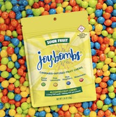 Joy Bombs - Sour Fruit - Candy Coated Chews - 40pk 100mg