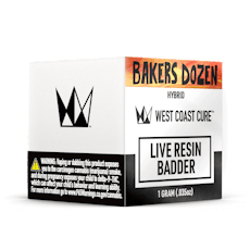West Coast Cure - Bakers Dozen (Indica) Live Resin Badder 1g