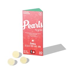 Gron | Lychee Limeade Pearls | Live Rosin Gummies | 1:1:1 THC CBC THCV 100mg | Sativa