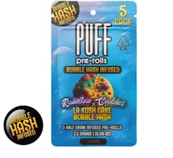 PUFF | RAINBOW COOKIES X LA KUSH | BUBBLE HASH PRE-ROLL 5 PK | 2.5G