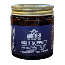 CBD Night Support Gummies | 15mg 1:1 CBD:CBG 10ct | AroMed
