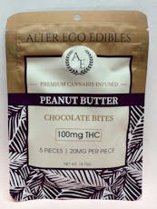 Alter Ego Chocolate Bites 5pk/100mg - Peanut Butter Chocolate