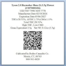 Tyson 2.0 Haymaker Haze (S) 3.5g Flower (C0070000426)