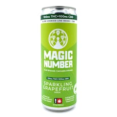 Magic Number - Sparkling Grapefruit 100mg 1:1 THC:CBG Soda - 12fl oz