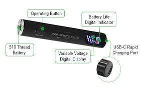 Digital 510 Vape Thread Battery