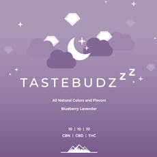 Tastebudz 1:1:1 Blueberry Lavender CBN Gummies 100mg (H)