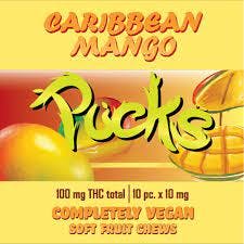 Pucks Gummies 100mg - Caribbean Mango