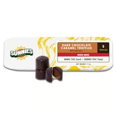 Dark Chocolate Salted Caramel Truffles - 200mg - 5 count