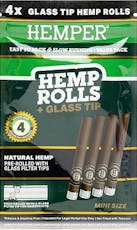 Hemper: Accessories | Mini Hemp Rolls with Glass Tips | 4pk