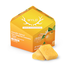 Wyld SOUR Tangerine Hybrid Enhanced Gummies 100mg THC Total 10pk (10mg each)