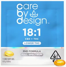 Care By Design Single Soft Gels 18:1 CBD:THC