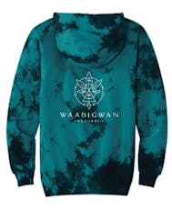 Waabigwan Mashkiki - Blue Tie Dye Hoodie- Small