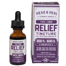 Head & Heal THC:CBD Tincture, Relief Blend - 300mg THC, 1oz Bottle