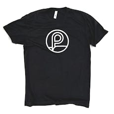 T-Shirt | Black | White P Coin | Small
