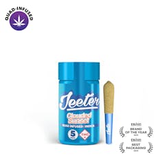 Jeeter: Quad Infused Pre-Roll Pack | Cider Crumble | Baby Jeeter | 0.5g ea | 5pk