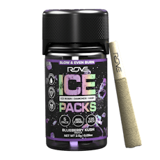 Blueberry Kush Ice Packs Rosin Diamond Hash Infused Pre-Rolls | 5pk