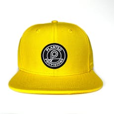Yellow Snapback | Black & White P Coin Patch