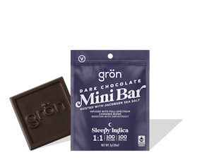 Gron | Mini Dark Chocolate Square | 1:1 Sleepy Indica | 100mg THC/CBN