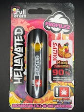 Hellavated Cloud Bar 'Razberry Blitz ICE' All-In-One 1g Vaporizer