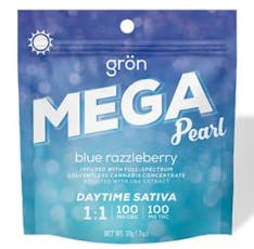 Grön | Gummy | Blue Razzleberry | 1:1 CBG:THC | 1pk | 100mg