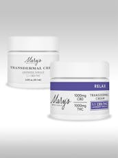 Mary's Medicinals: Topical | Transdermal Cream Lavender Vanilla | Relax 1:1 | 400mg THC : 400mg CBD | 2oz