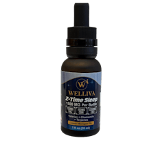 Z-Time Sleep Tincture - 5mg CBN, 5 mg THC, 40mg CBD W/ Valerian & Chamomile | 150mg | Welliva