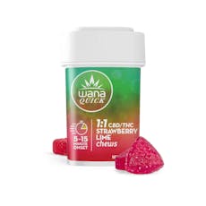 Strawberry Lime 1:1 THC:CBD Quick Chews - 10mg 10ct - Wana