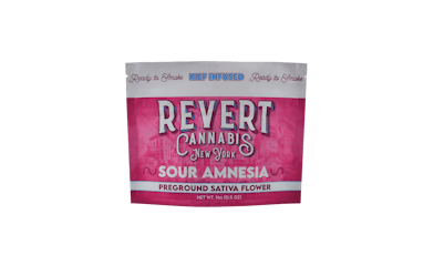 Revert Cannabis | Sour Amnesia | Sativa | 14G Kief Infused Ground