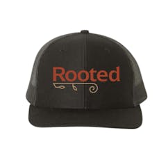 ROOTED - HAT - LOGO TRUCKER - BLACK - OS