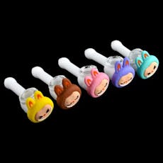 Hand Pipe | Bunny Monster | Silicone w/Glass Screen | Assorted Colors