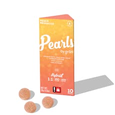 Pearls- Peach Prosecco 10pk | 1:1 | CBD : THC