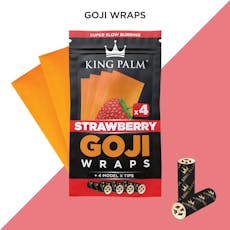 King Palm - Goji Wraps Strawberry Paper with Tips - 4 Pack