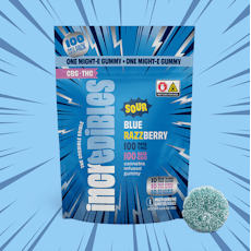 Sour Blue Razzberry Might-E | 1:1 THC:CBG Gummy | 1-Piece