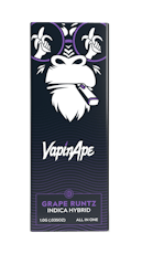 VAPIN APE | GRAPE RUNTZ | INDICA | FULL SPECTRUM DISPOSABLE VAPE | 1G | REC