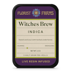 Florist Farms | Pre Roll 5pk | Live Resin Infused | Witches Brew | .5g