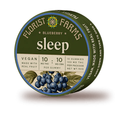 Florist Farms | Blueberry SLEEP | CBN THC Gummy | 10mg x 10 | Indica