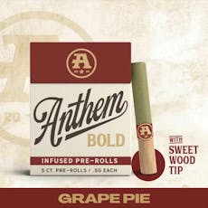 ANTHEM ( BOLD ) | GRAPE PIE | WOOD TIP PRE-ROLL | 5PK | 2.5G