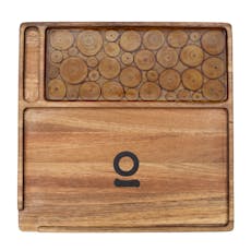Acacia Wood Rolling Tray (Assorted Colors)