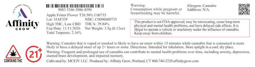 Apple Fritter Flower T26.50% I 00735