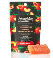 Sour Peach Sativa | 100mg Scored Gummy | 1pc