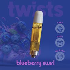 1g Blueberry Swirl Craft Oil Twists Cartridge