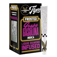 GRAPE GASOLINA LIQUID DIAMOND INFUSED THCa DUSTED 5PK PREROLLS
