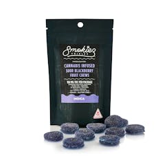 Sour Blackberry Indica Chews - 100mg