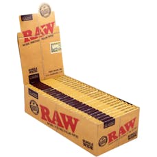 Classic Natural Unrefined Rolling Papers Single Wide Double Window