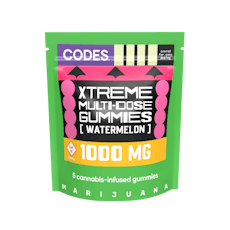 Codes: Xtreme Gummies | Watermelon | 1000mg | 5pk