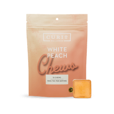 CURIO WELLNESS - WHITE PEACH TERPENE CHEW 10PK 100MG HYBRID